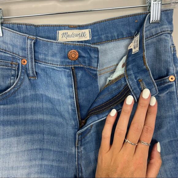 Madewell 9" High Riser Skinny Skinny Jeans Light Wash Light Distressing sz 25 - Picture 8 of 12